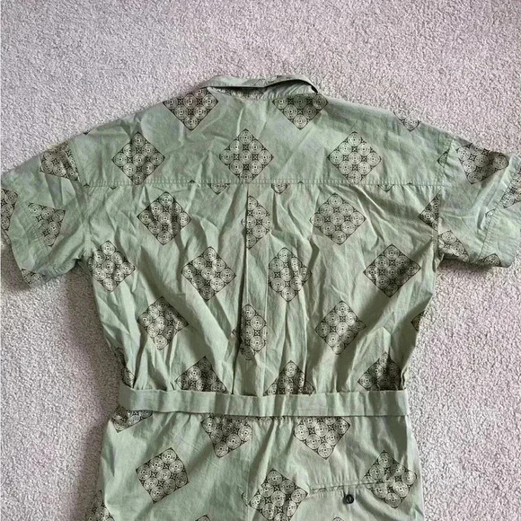 Laurence bras French printed playsuit romper in green paisley print in size 1 - Picture 4 of 12